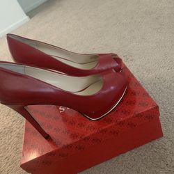 Red Guess Heels 