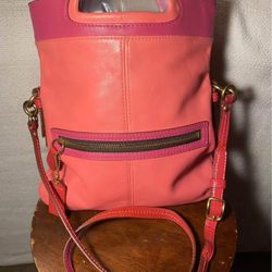 Coach Bonnie Foldover Leather Crossbody Purse