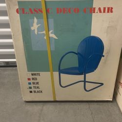 Classic Deco Chair, Teal Sealed 60s 70S