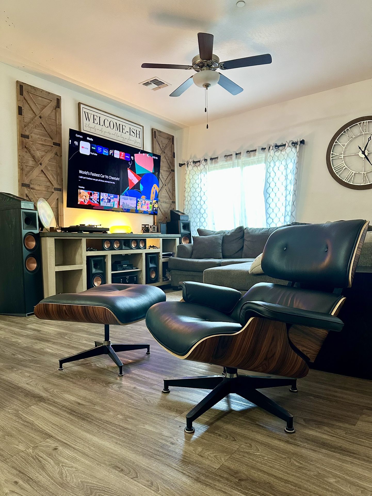 Eames MCM Style Chair and Ottoman