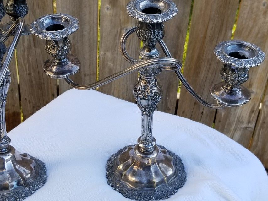 Pair of Vintage International Silver Company Pair of Countess Candelabras