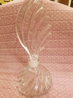 Baroque Glass Perfume Bottle -beautiful Easy To Fill W/own Perfume