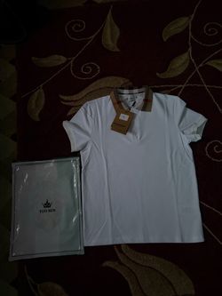 White Burberry Polo