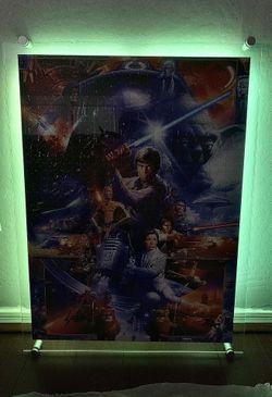 Glass LED STARWARS Puzzle Frame