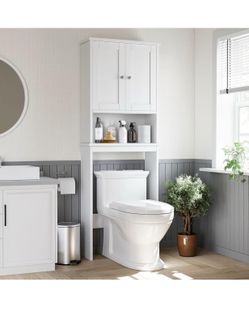 grey。Over the Toilet Storage Cabinet