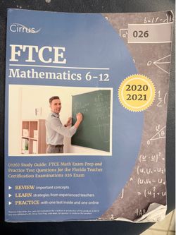 FTCE Math 6-12 (026) Exam Prep Book – Cirrus – Excellent Study Guide libro de estudio