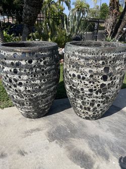 Extra Large Stone Planters-Big Lava Pots ($250 each )