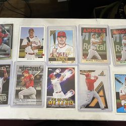 Mike Trout Angels Baseball Card Lot Inserts Refractors