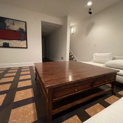 Designer Solid Wood Large Coffee Table