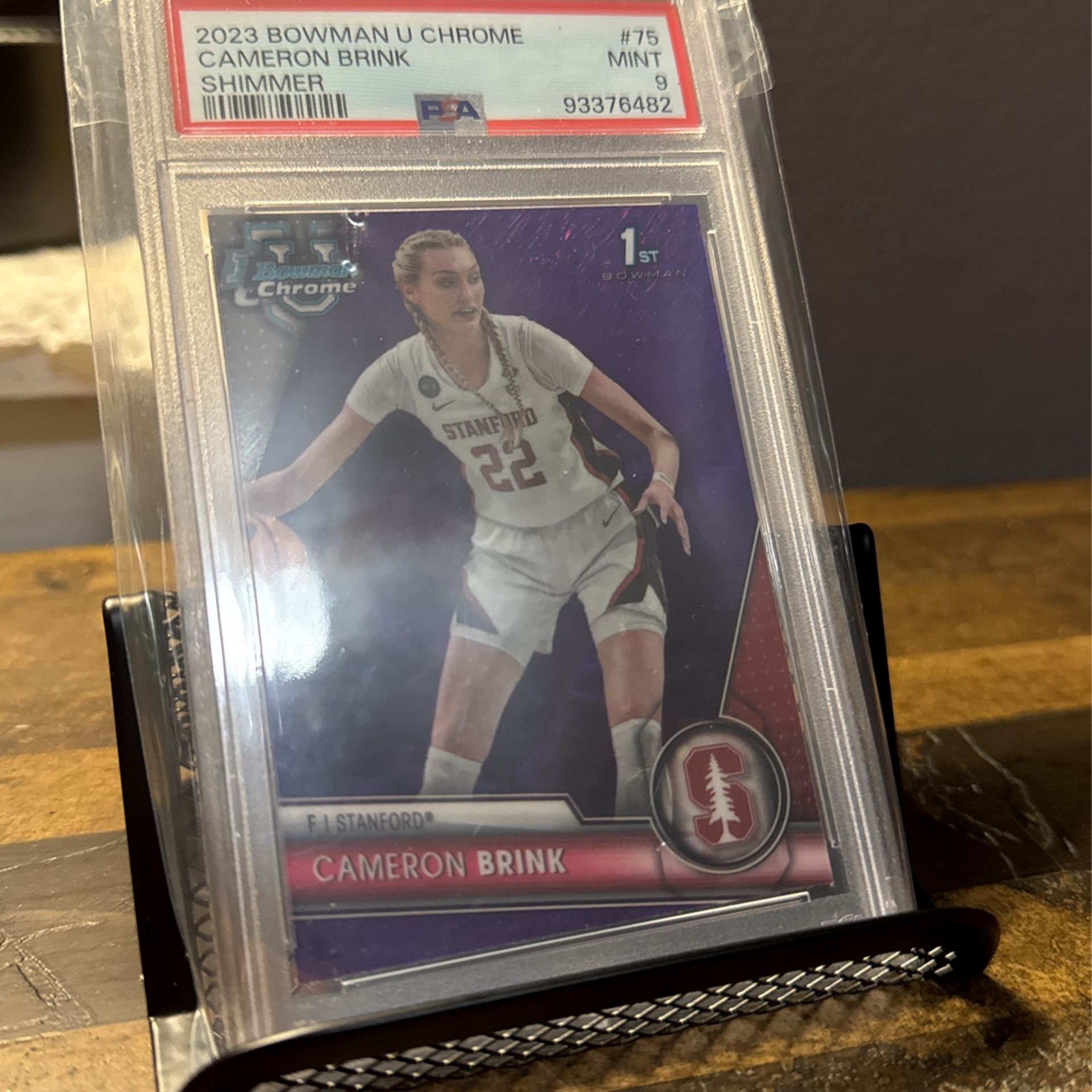 Cameron Brink 1st Bowman Shimmer Mint 9 PSA