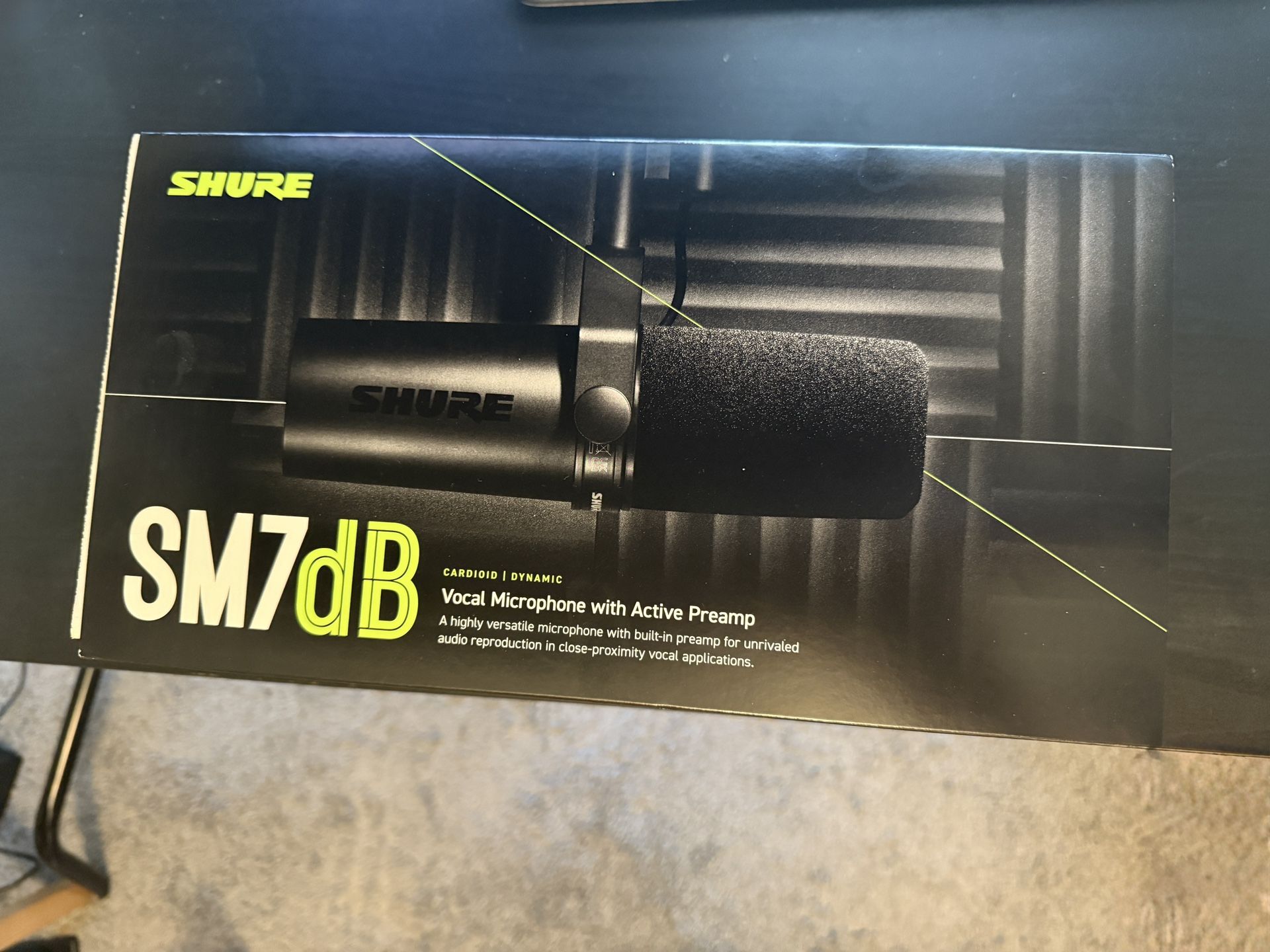 Shure SM7dB Dynamic Microphone – New (Open Box), Never Used