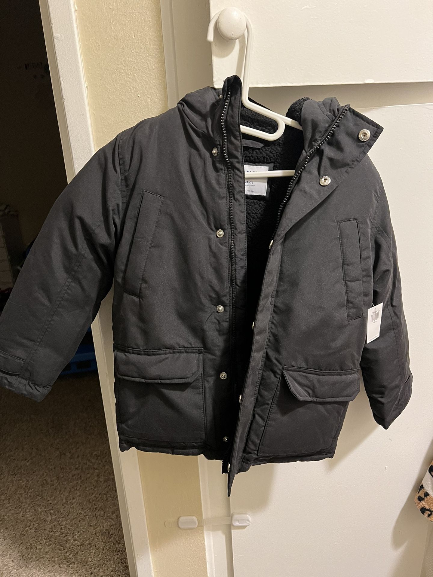 Old Navy Boys Hooded Zip Front Water Resistant Jacket S (6-7)boys
