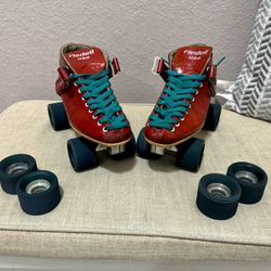 Rare Red Riedell Speed Skates RS-1000 