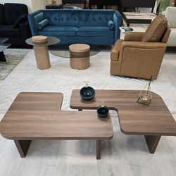 BRAND NEW 
AMNOOI Modern Minimalist Coffee Table Set - Innovative Modular Rectangle Coffee Table with Splicing Design - Multifunctional Living Room Co