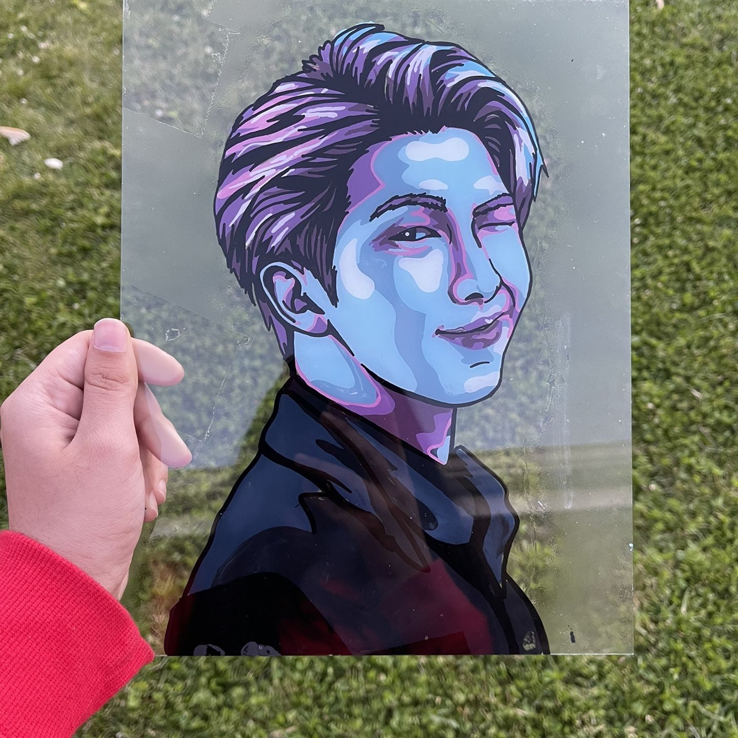 glass painting bts