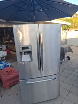 GE Profile stainless steel Refrigerator.