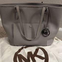 Michael Kors Gray Purse with Dust Cover