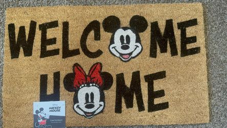 Mickey and Minnie Welcome Home Door Mat