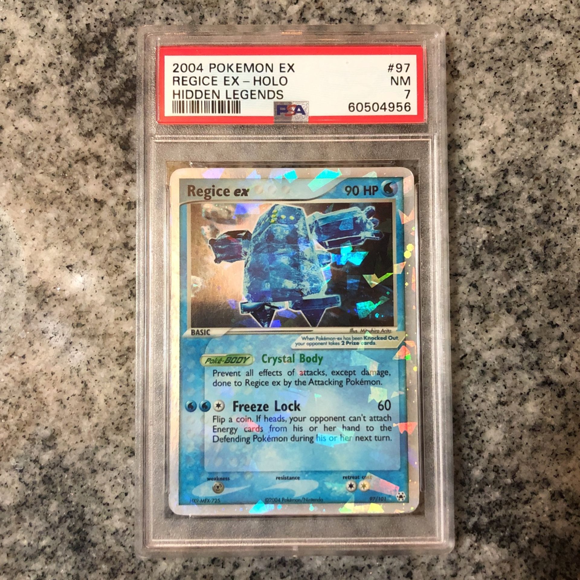 Regice EX Hidden Legends Cracked Ice PSA 7 97/101