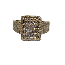 10k Square ring 1.20ct diamonds NEW