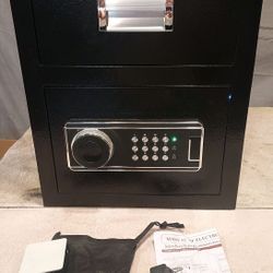 Brand NEW 2 AVAIL LARGE 1.8 CU FT DEPOSITORY SAFE FIRE PROOF 3 WAYS TO OPEN BNIB NEVER USED 