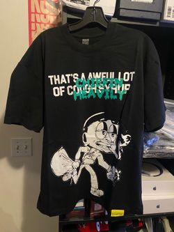 Black That's A Awful Lot Of Cough Syrup "Chiefin Heavily" Cartoon Tee