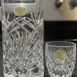 Kinsale crystal glass and shot glass