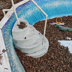 Free scrap metal above ground pool wall