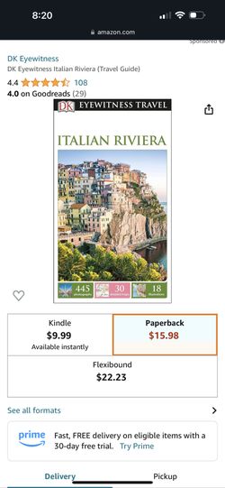 NEW- DK Eyewitness Travel- Italian Riviera