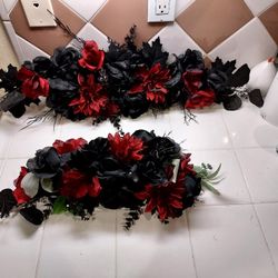 New 2 Black_Burgundy Wedding Backdrop Swags 