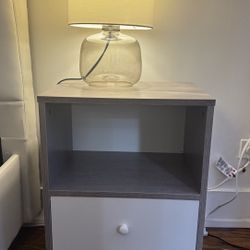 Two Night Stands (white & grey)