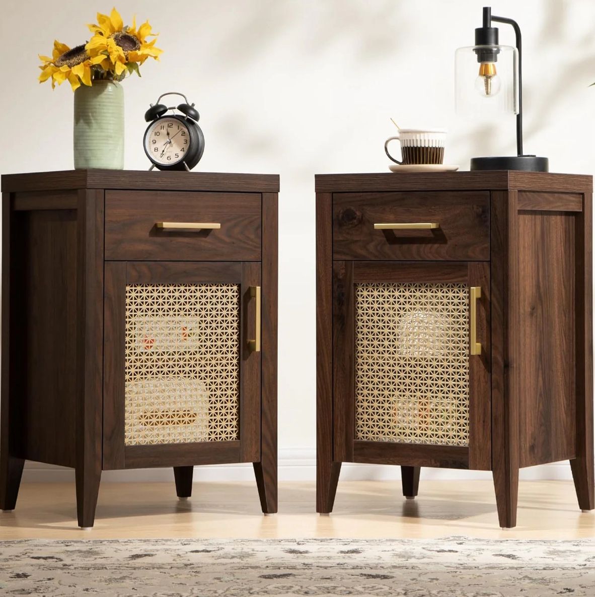 Andy End Table with Storage set of 2pc