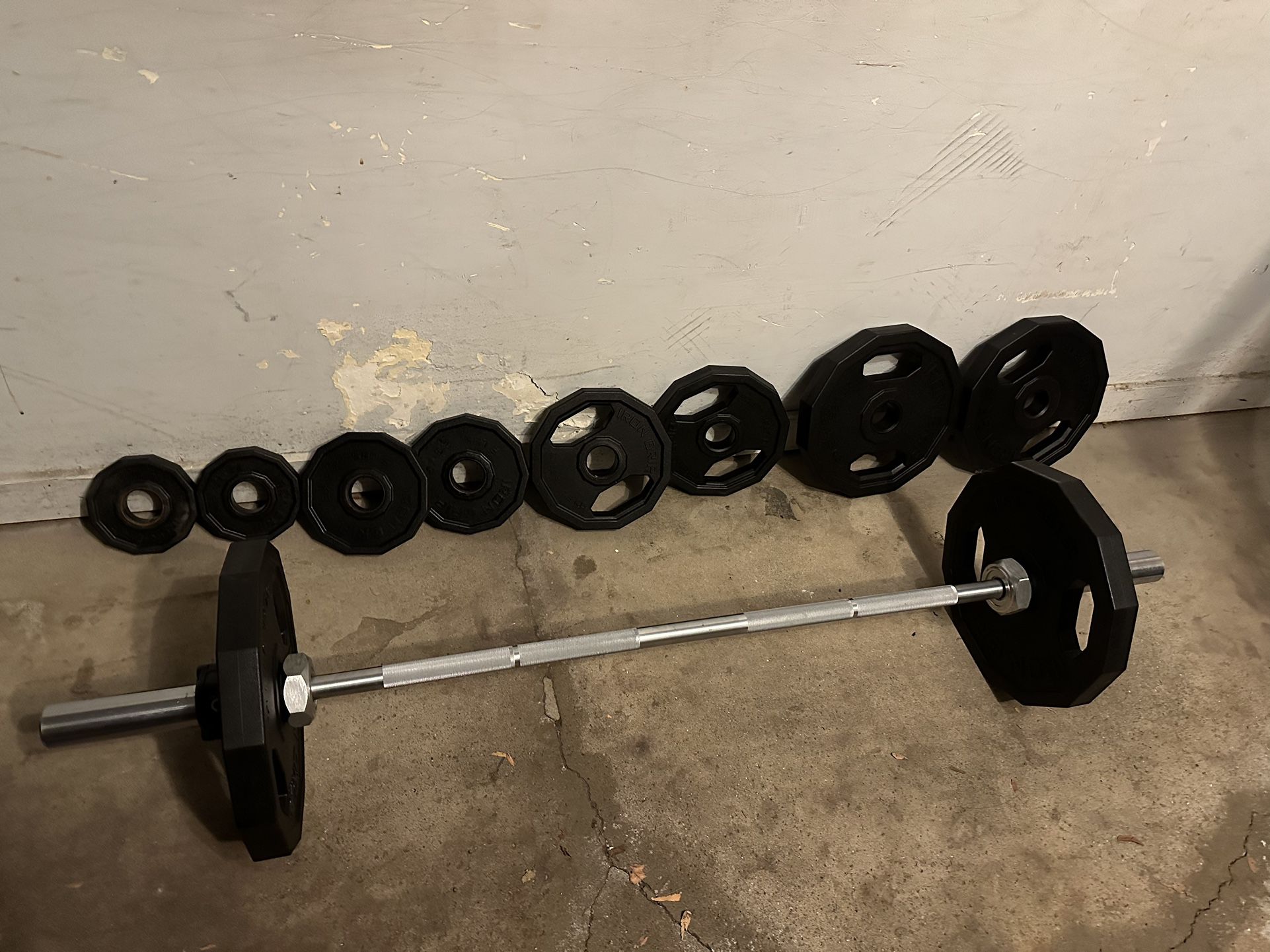 Iron grip Olympic Barbell Set