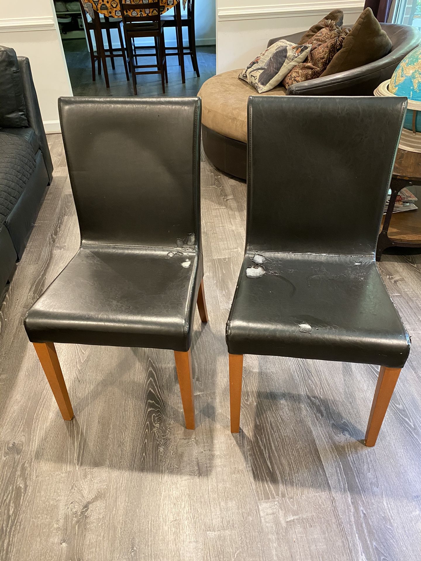 Faux leather Parsons Chairs - FREE