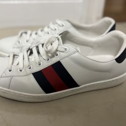 Gucci Men's Ace Web Low-Top Sneakers Size 8.5