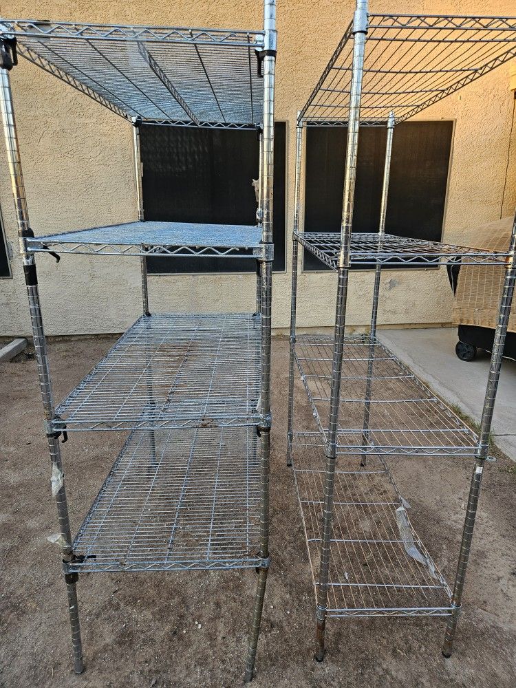 (2) Used Stainless Steel Utility Racks