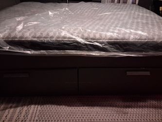 Bed frame & mattress box spring  make me offer