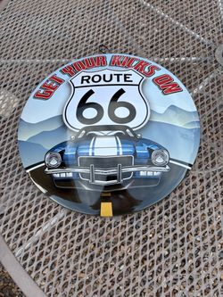 Route 66 Metal button Sign 16”