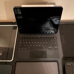 iPad Pro 11, 2nd Gen, 1tb, Pencil, Keyboard Case, WiFi+4g, Extras