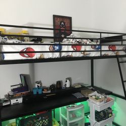 Loft Twin Kids Bed With Desk 