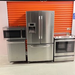 Refrigerator, Microwave, Stove And Dishwasher 
