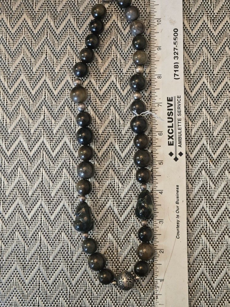 beads made from natural stones. Jade .