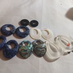 Lot 6 Pairs Cabochons Ready For.fine.setting Making Dangle Earings All Natural Gemstones Lot 