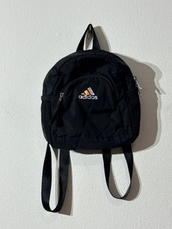 Adidas Mini Backpack Black Iridescent Logo Small Travel Bag RN 90288