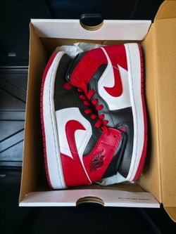 Black and red air jordans