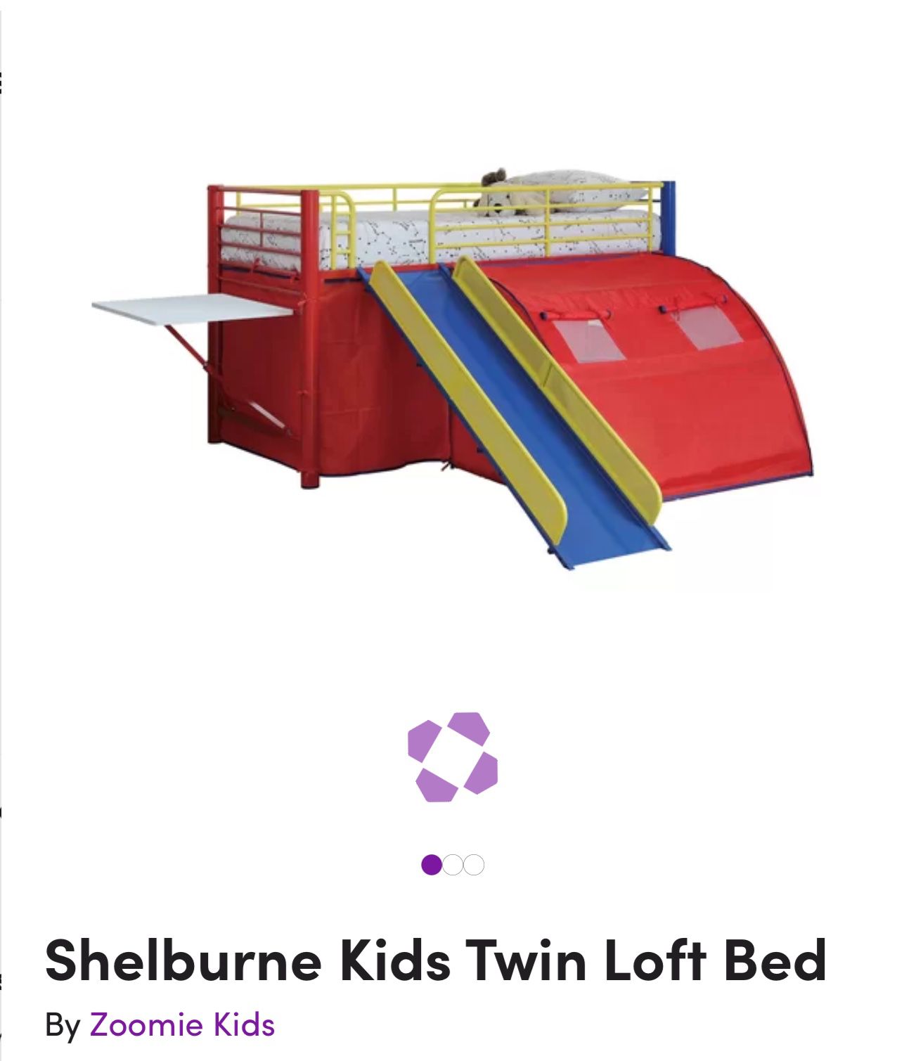 USED Kids Twin Loft Bed With Slide // Cama De Niños Con tobogán