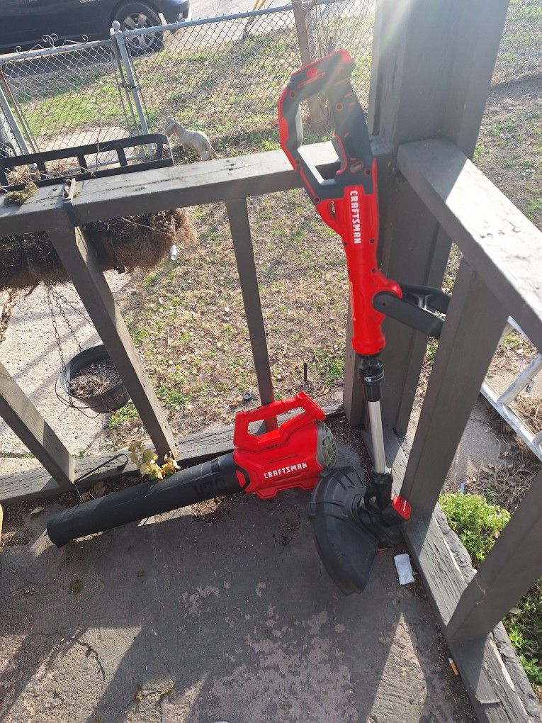 20v Craftsman Blower And Weed Eater Kit W/battery