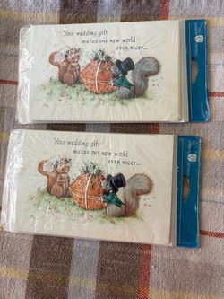 Vintage American Greetings Wedding Thank You Cards – 2 Packs