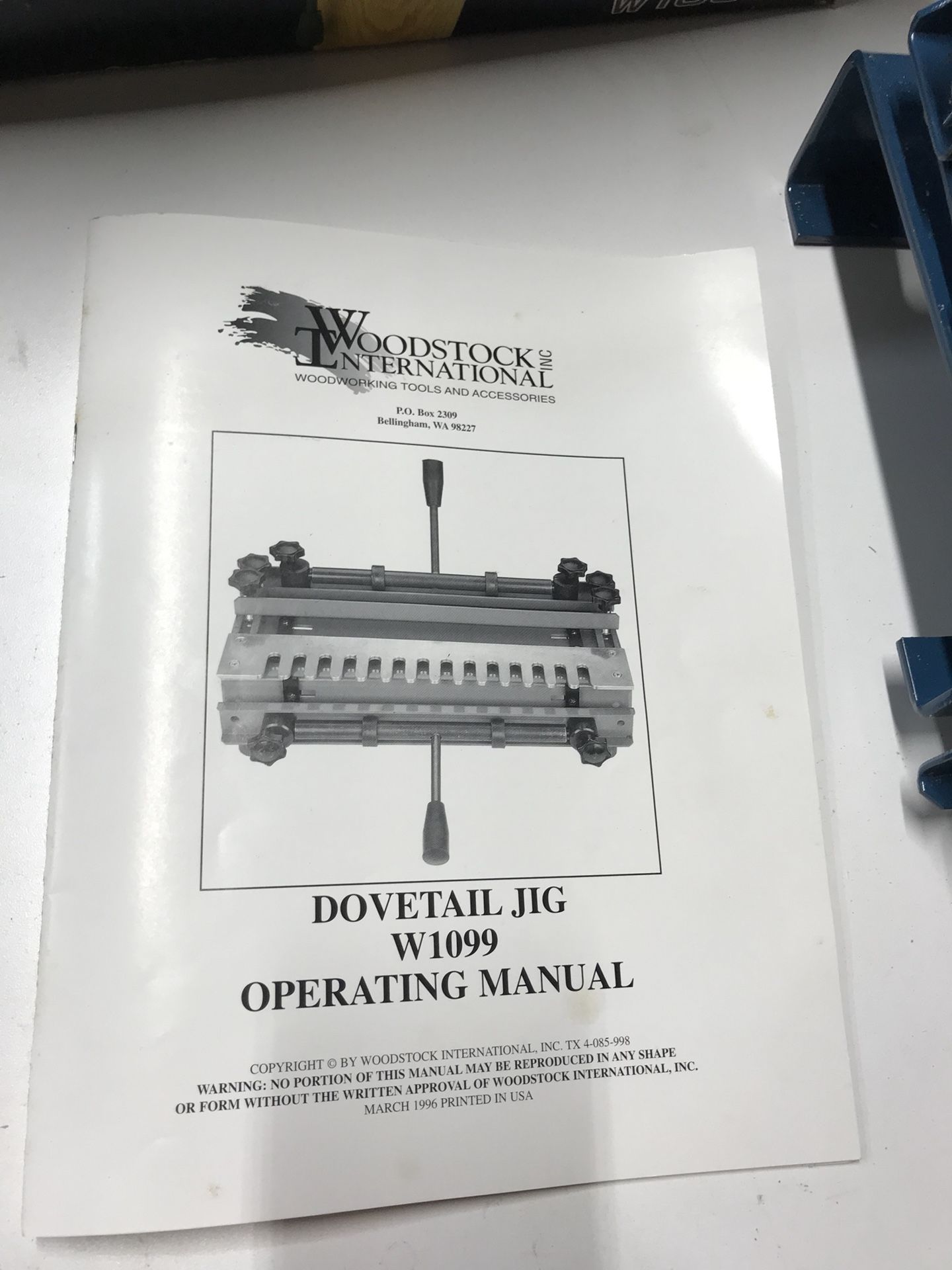 Woodstock 2024 dovetail jig