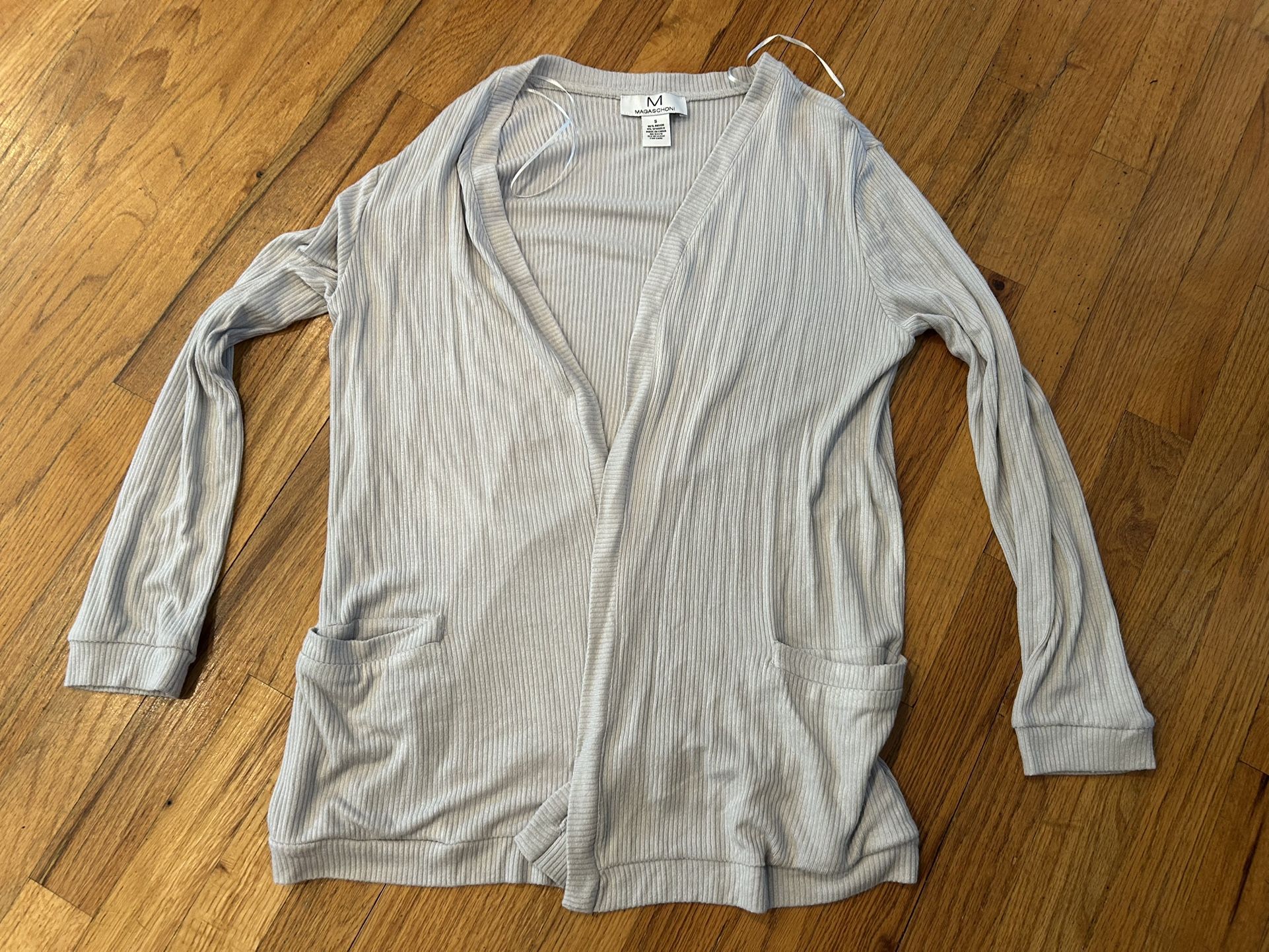 Light gray long sleeved cardigan size small 